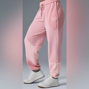 ALO Yoga Make Waves Sweatpant Sunset Pink Tonal S